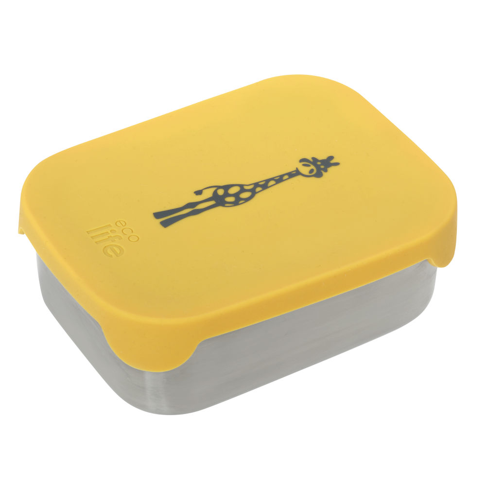 τάπερ 800ml κίτρινο ανοξείδωτο