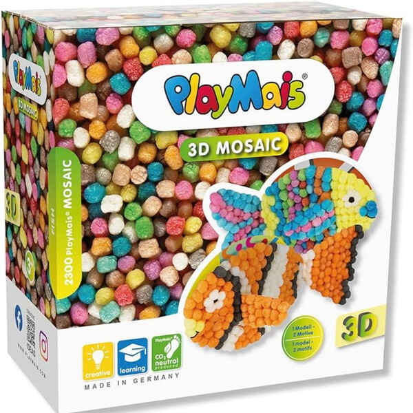 Playmais: 2.300 τεμάχια 3D Ψάρι, Σφουγγαράκια από καλαμπόκι