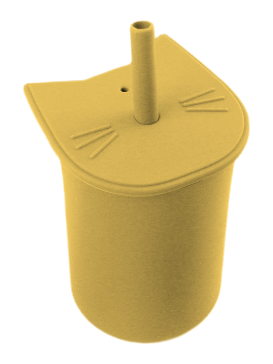 Simple Kitty – ποτηράκι σιλικόνης με στεγανό καπάκι & καλαμάκι κίτρινο