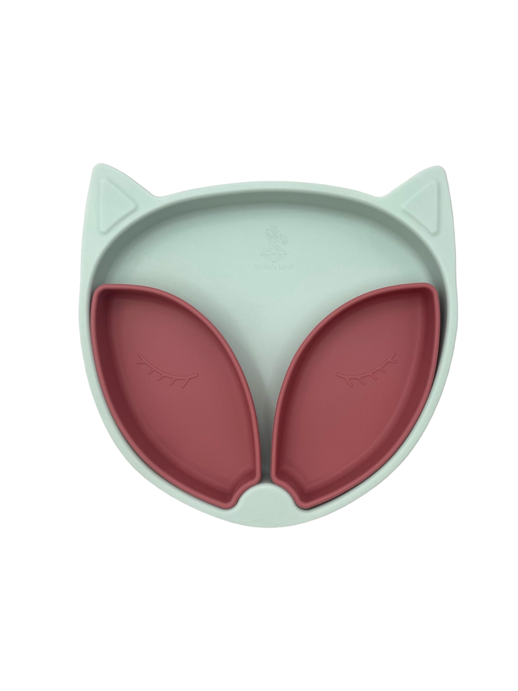 Flynn The Fox Pink Me Up- Πιάτο σιλικόνης με βεντούζα και αποσπώμενα χωρίσματα