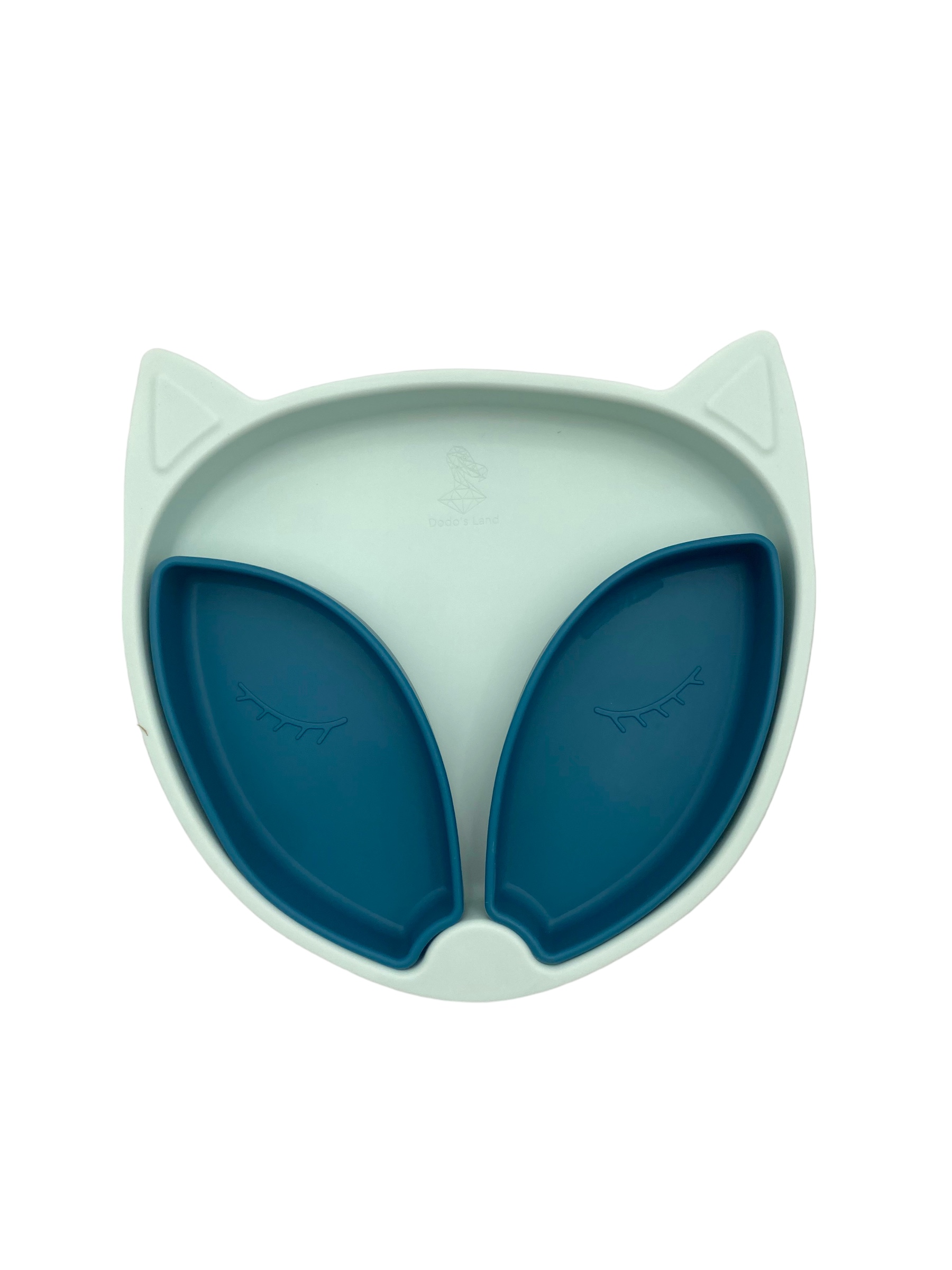 Flynn The Fox Blue Me Up- Πιάτο σιλικόνης με βεντούζα και αποσπώμενα χωρίσματα