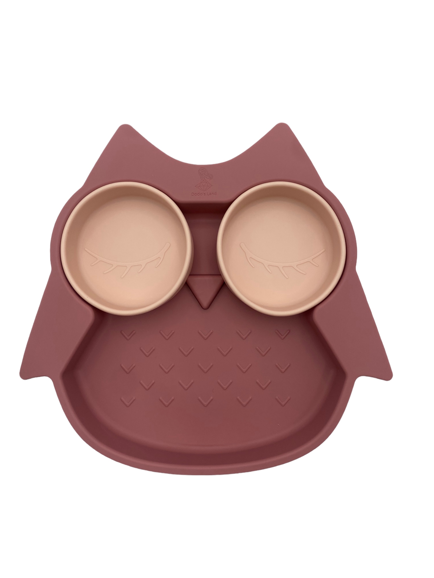 Ozzy the Owl Pink Me Up- Πιάτο σιλικόνης με βεντούζα και αποσπώμενα χωρίσματα