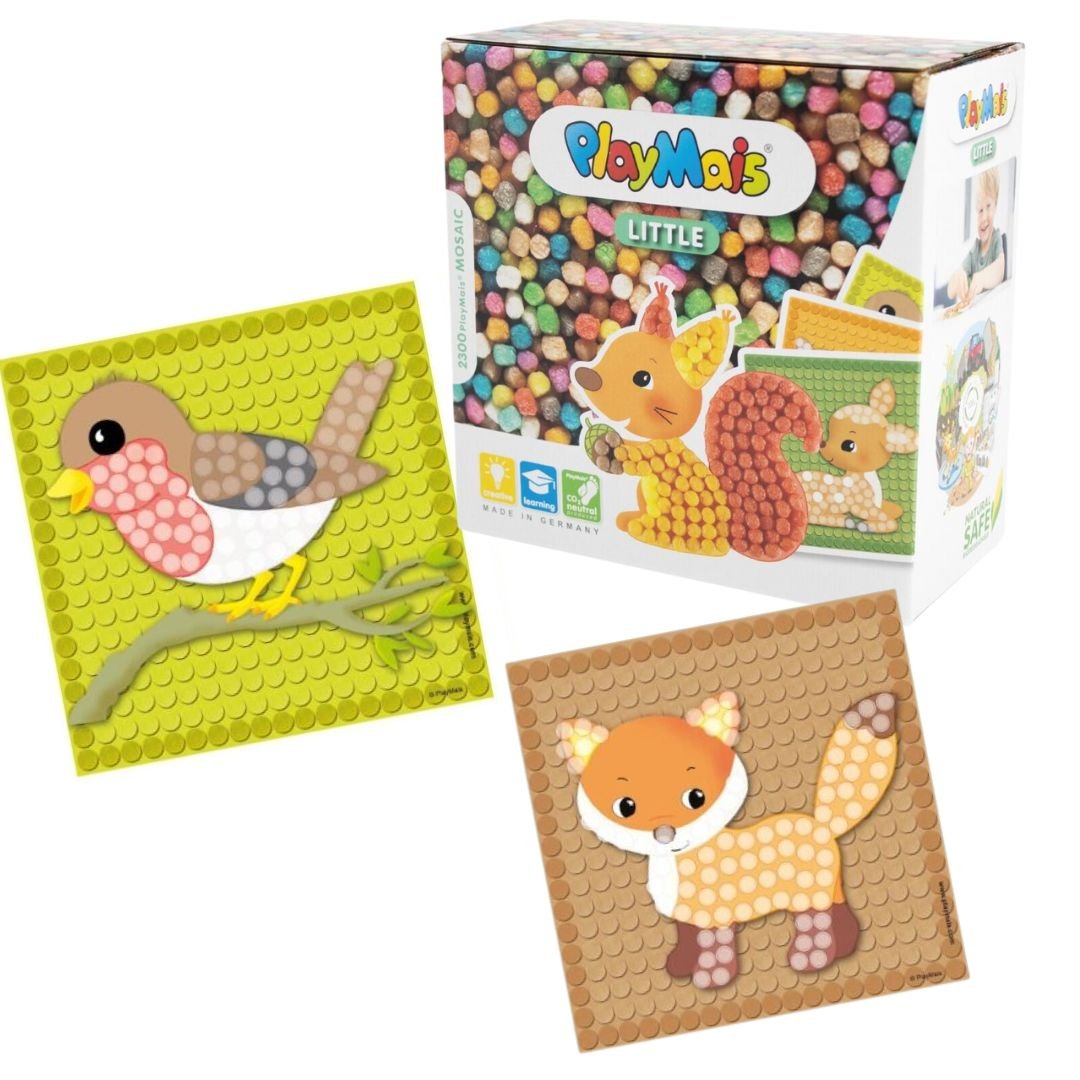 Playmais: Κατασκευές με κάρτες και σφουγγαράκια από άμυλο καλαμποκιού 6τεμ. - Μικροί φίλοι του δάσους