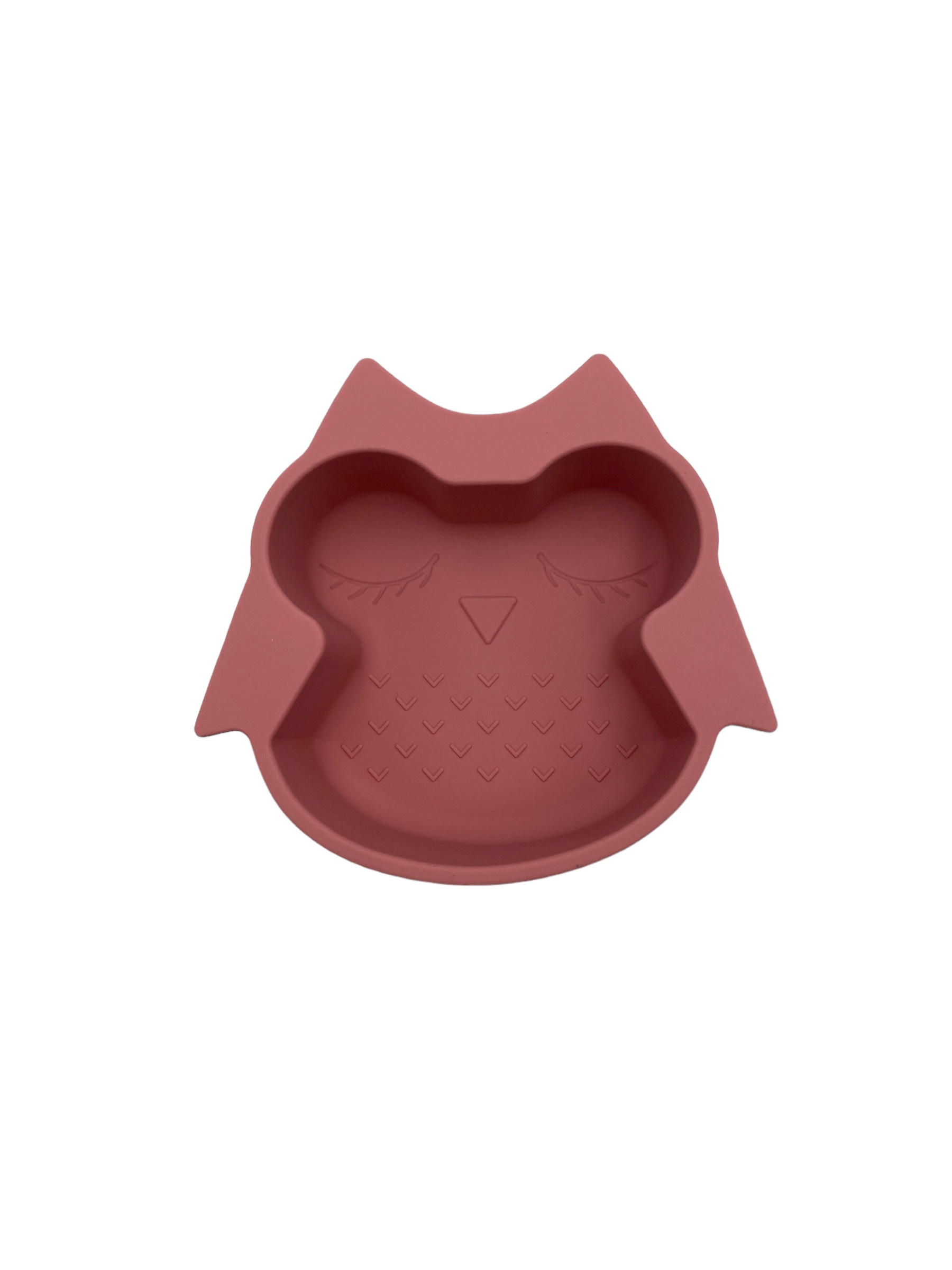 Olive the Owl pink – Μπολ σιλικόνης με βεντούζα