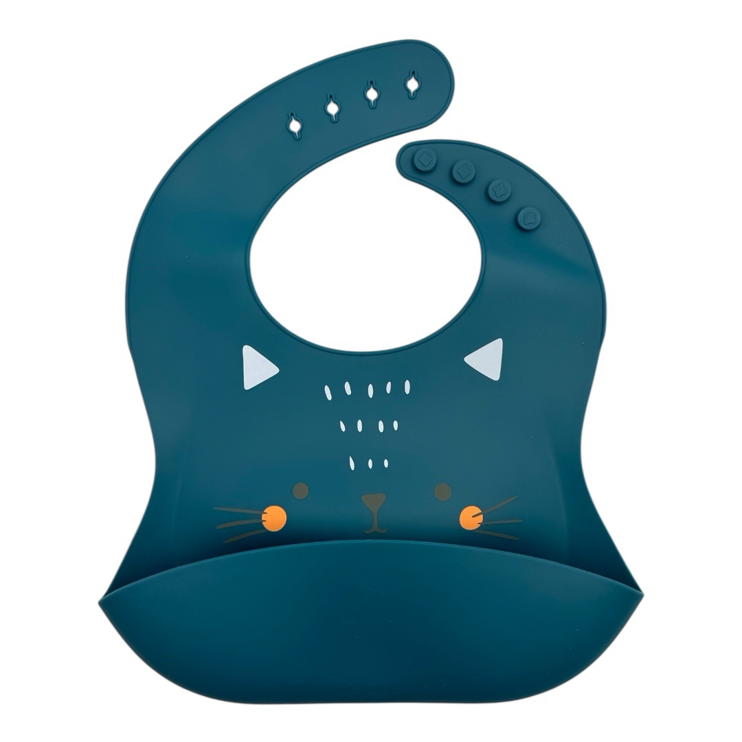 Σαλιάρα σιλικόνης Kitty μπλε