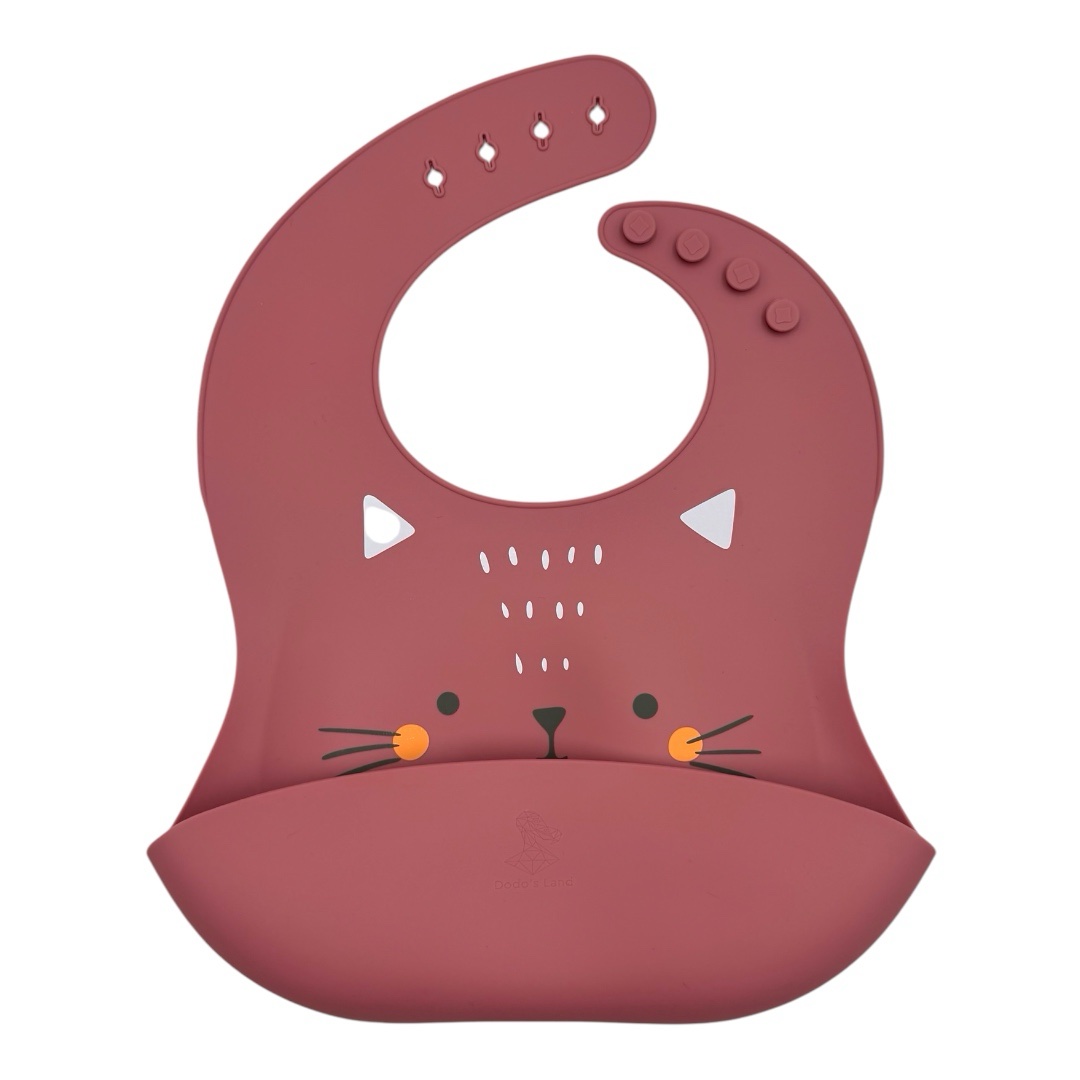 Σαλιάρα σιλικόνης Kitty ροζ