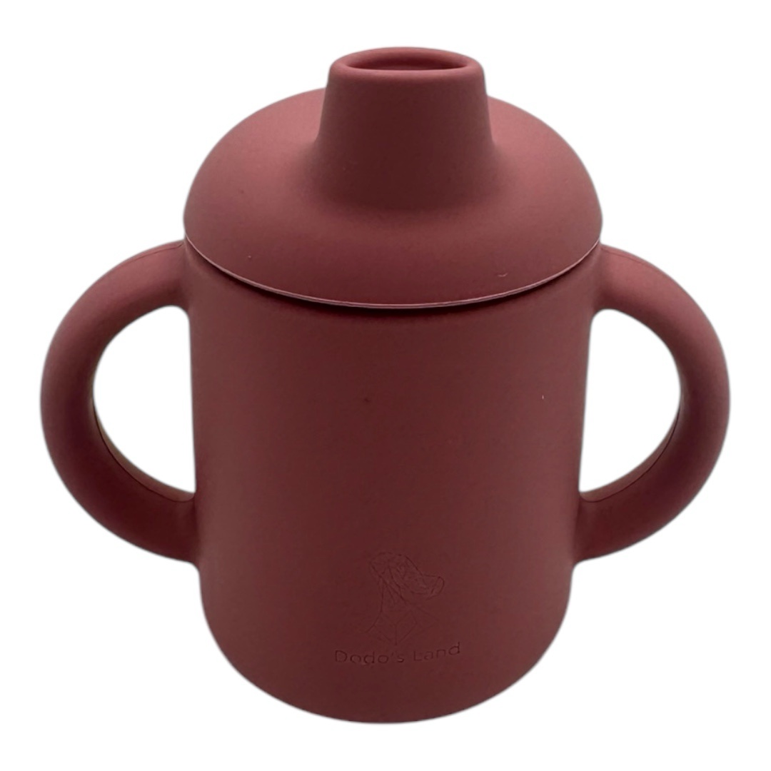 Sippy Cup – Εκπαιδευτικό ποτηράκι σιλικόνης με στεγανό καπάκι ροζ