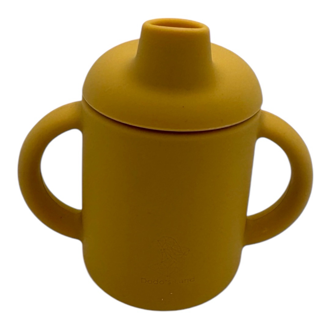 Sippy Cup – Εκπαιδευτικό ποτηράκι σιλικόνης με στεγανό καπάκι κίτρινο