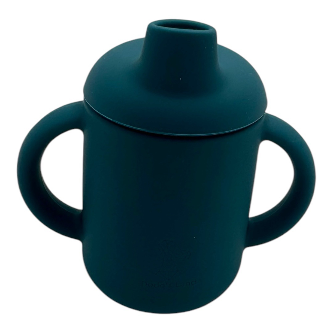 Sippy Cup – Εκπαιδευτικό ποτηράκι σιλικόνης με στεγανό καπάκι μπλε
